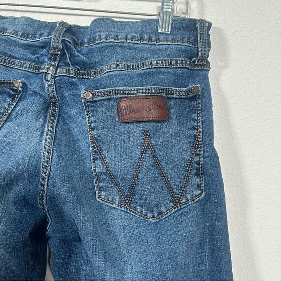 Wrangler Retro Western Jeans Men 33x30 Blue Slim Fit Straight Cowboy Denim - Picture 7 of 8